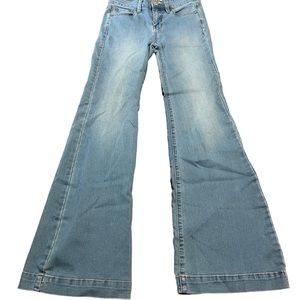 Free People Flared Blue Jeans Size 27